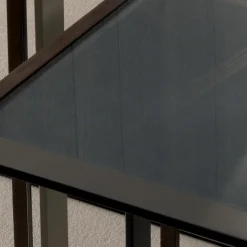 Tavolino da Soggiorno in Metallo e Vetro di Design Geometrico - Zigozago