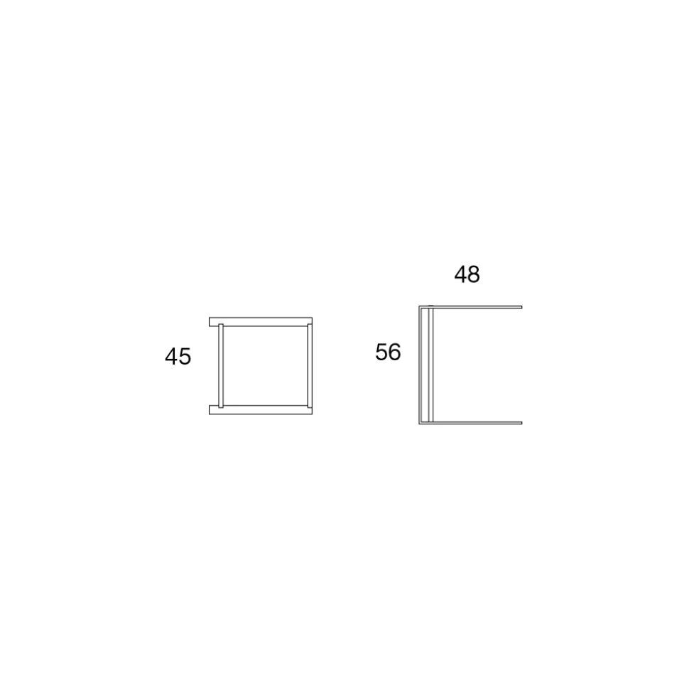 Tavolino da Soggiorno in Metallo e Vetro di Design Geometrico - Zigozago
