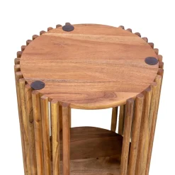 Tavolino da Soggiorno Realizzato in Legno di Acacia - Vortice