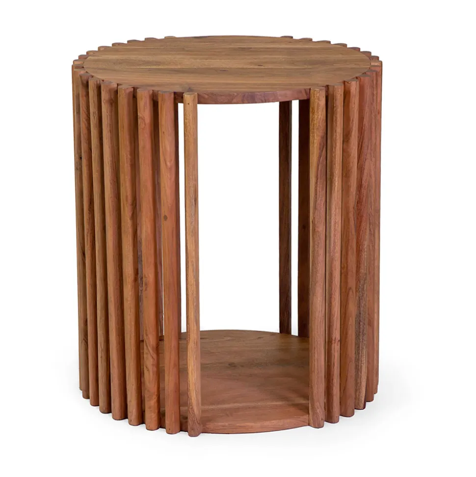 Tavolino da Soggiorno Realizzato in Legno di Acacia - Vortice