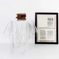 Tavolino design moderno in plexiglass trasparente Otto, made in Italy