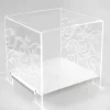 Tavolino di design in plexiglass con luce led made in Italy, Chiusi