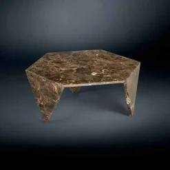 Tavolino di servizio completamente in marmo Ruche