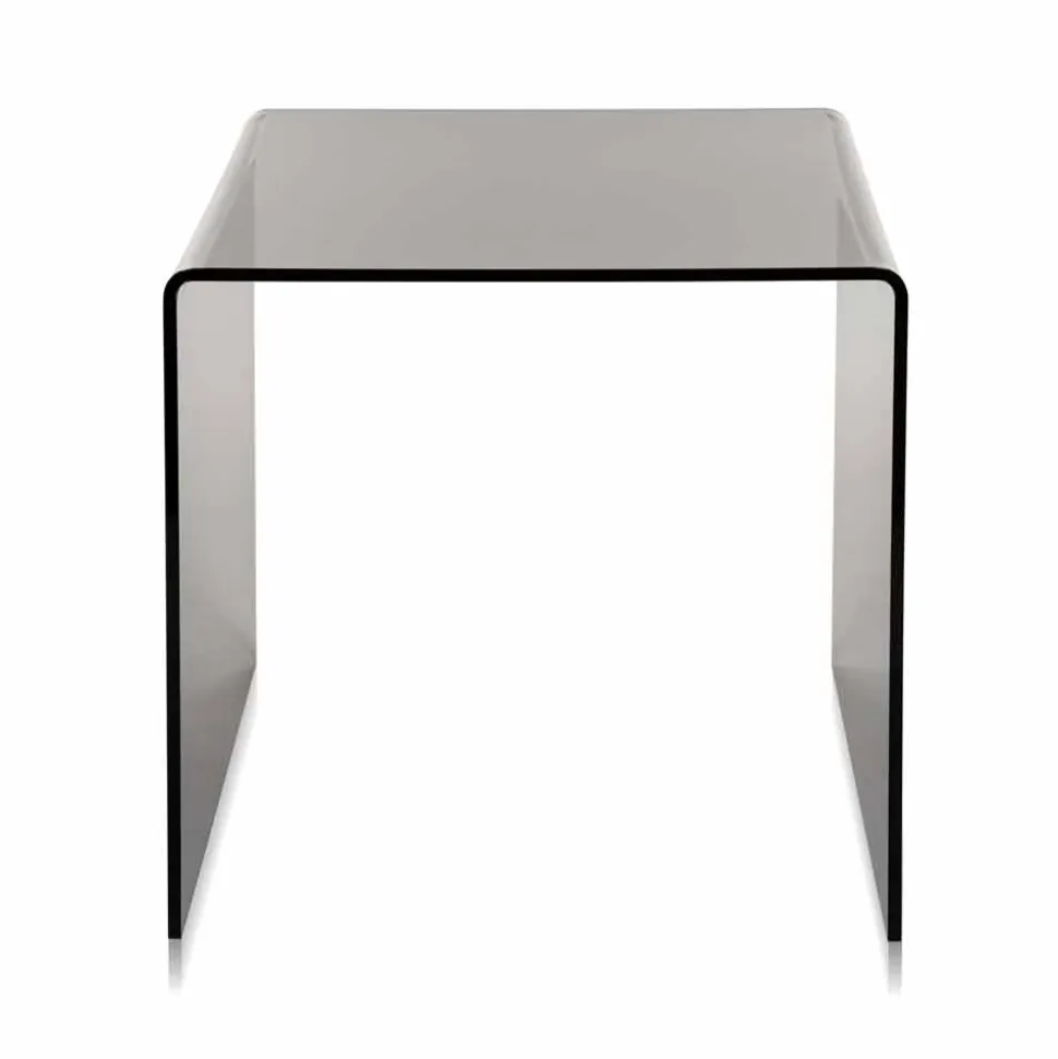 Tavolino fumé design moderno 50x50cm Terry Big, made in Italy
