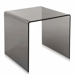 Tavolino fumé design moderno 50x50cm Terry Big, made in Italy