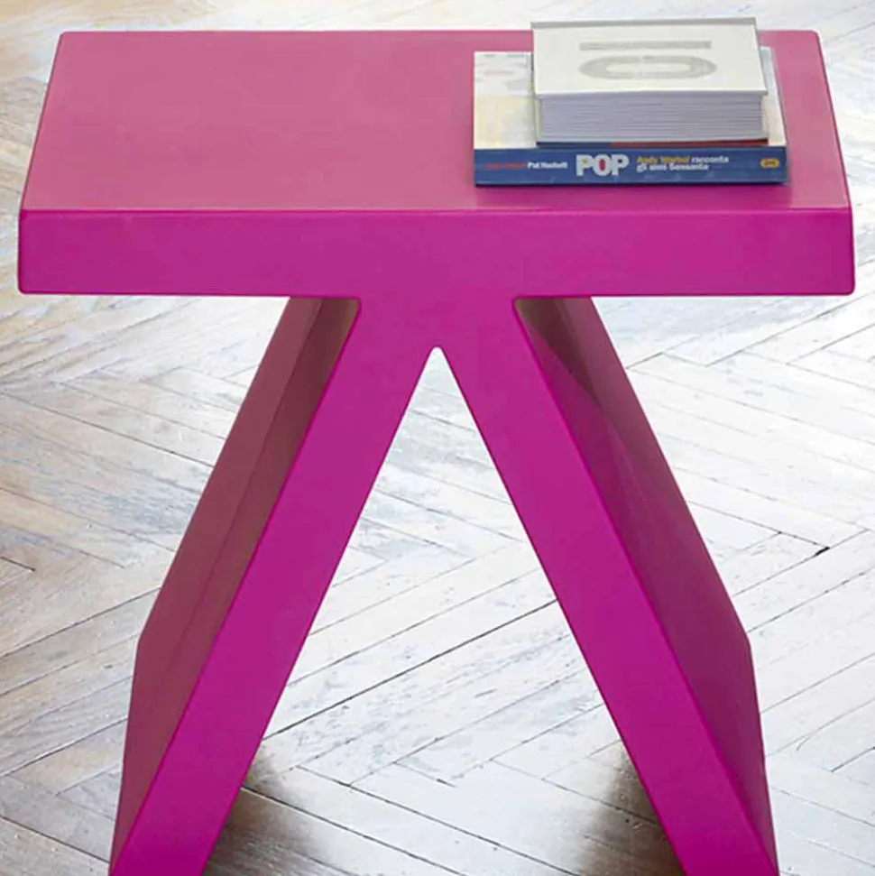 Tavolino geometrico colorato Slide Toy da interni, prodotto in Italia