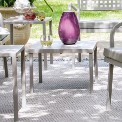 Tavolino Impilabile da Giardino in Acciaio Zincato Realizzato in Italia – Aberdeen