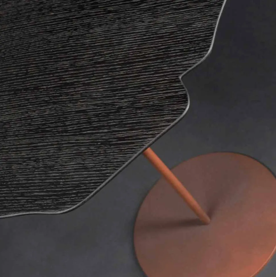 Tavolino in legno moderno rovere tinto moka Andy