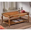 Tavolino in Legno Noce e Oro Intarsiato di Lusso Made in Italy - Cambrige