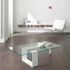Tavolino in Vetro Extrachiaro da Salotto di Design Moderno Made in Italy – Scoby