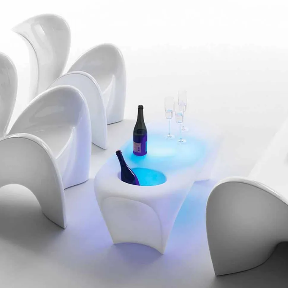 Tavolino Luminoso con Spumantiera, Design da Esterno o Interno - Lily by Myyour