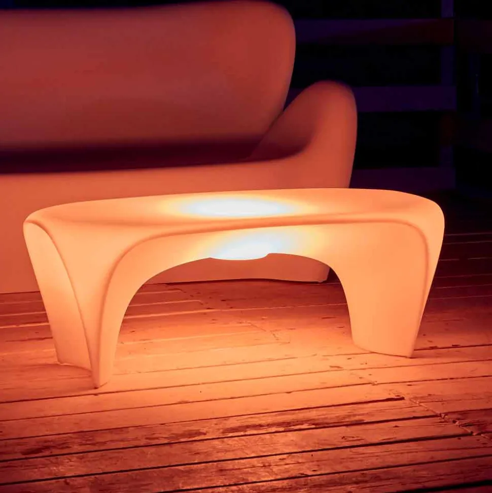 Tavolino Luminoso RGB da Esterno o Interno Design in Plastica - Lily by Myyour