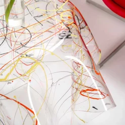 Tavolino moderno in plexiglass multicolor made in Italy, Otto