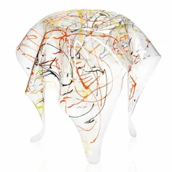 Tavolino moderno in plexiglass multicolor made in Italy, Otto