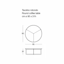 Tavolino Moderno Tondo da Caffè per Esterno in Metallo Made in Italy - Stephane