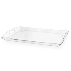 Tavolino Pieghevole con Vassoio in Plexiglass Trasparente 2 Misure - Robbie
