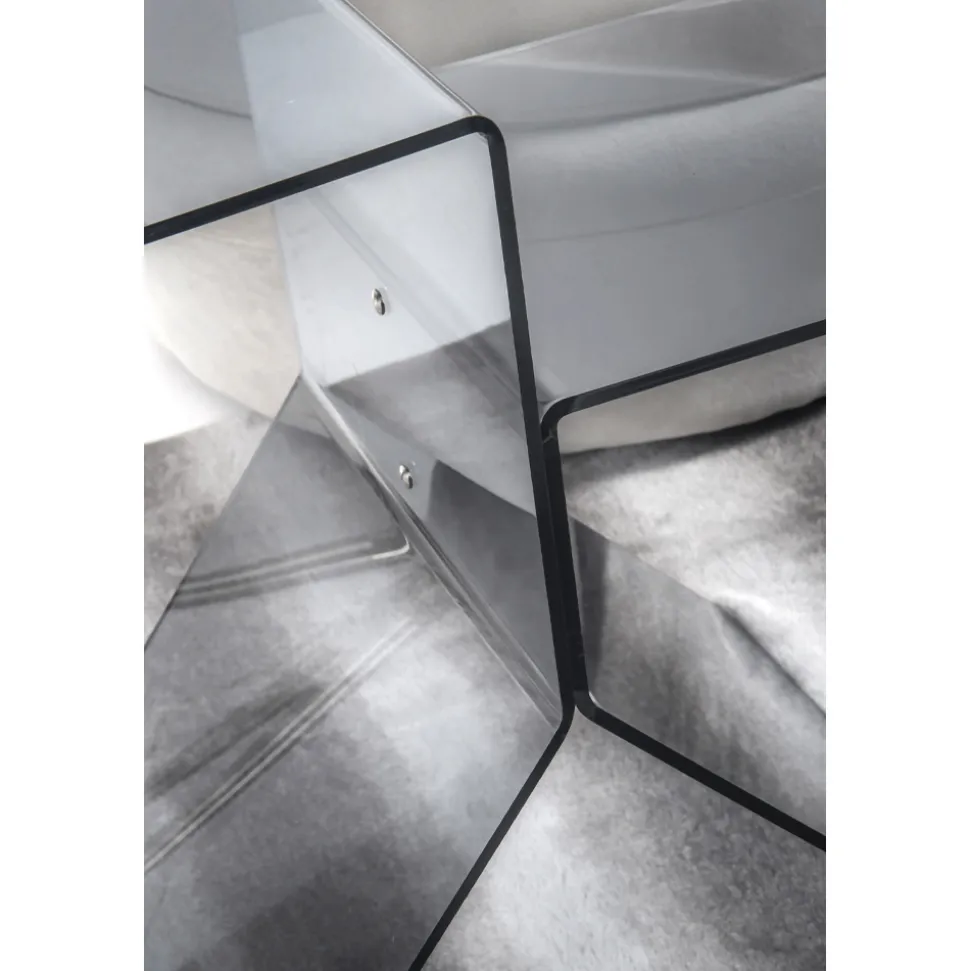 Tavolino Plexiglass Trasparente Colorato da Salotto Made in Italy - Kamon