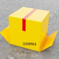 Tavolino porta riviste di design Fragile by Mabele, prodotto artigianale