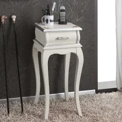 Tavolino Porta Telefono Stile Classico in Legno Made in Italy - Hastings