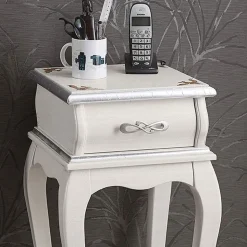 Tavolino Porta Telefono Stile Classico in Legno Made in Italy - Hastings