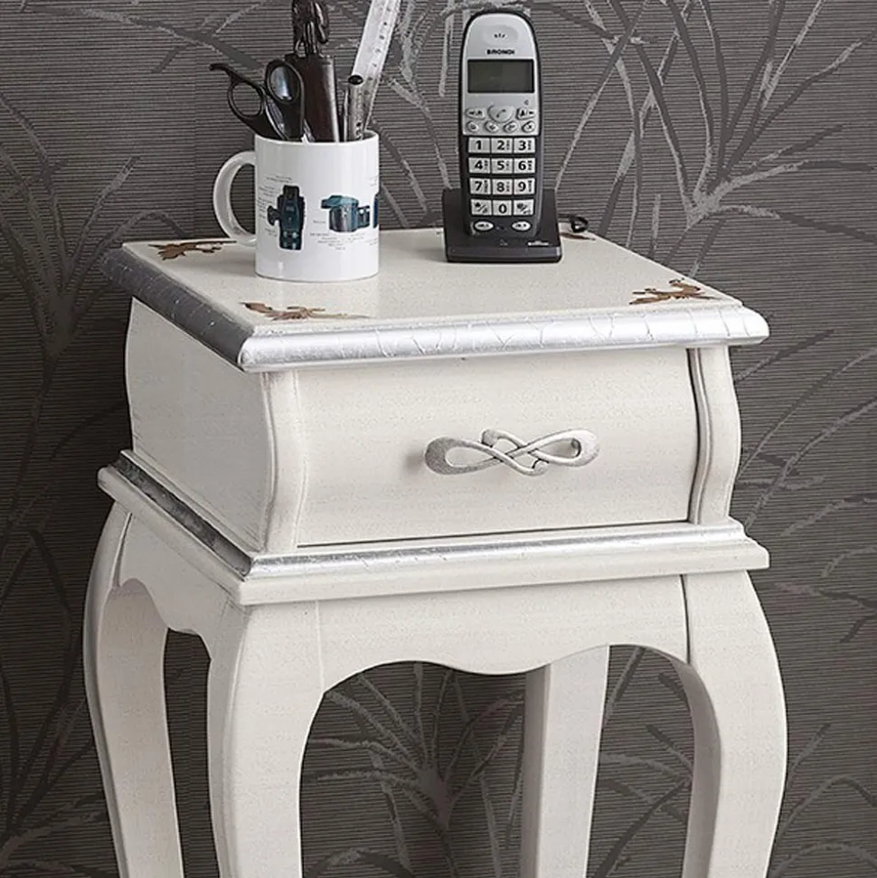Tavolino Porta Telefono Stile Classico in Legno Made in Italy - Hastings