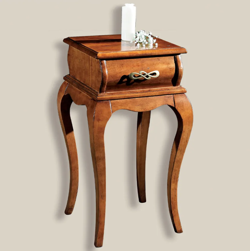 Tavolino Porta Telefono Stile Classico in Legno Made in Italy - Hastings