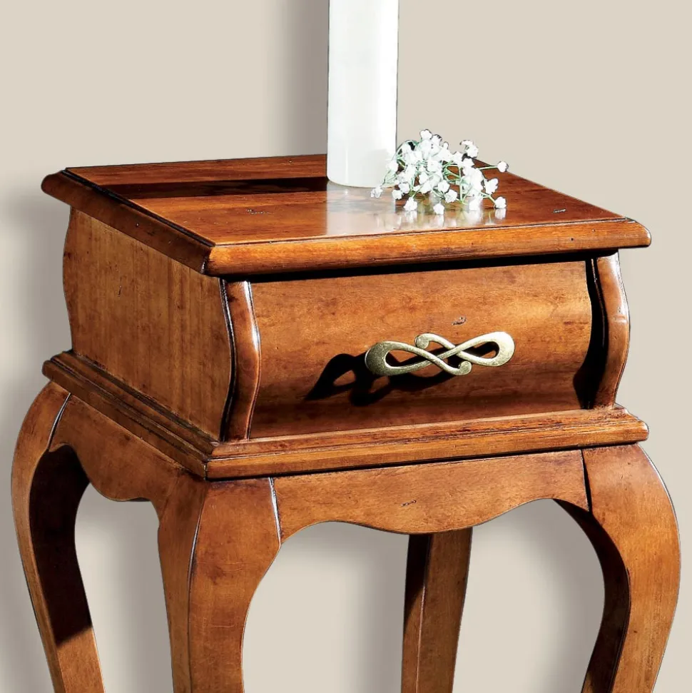 Tavolino Porta Telefono Stile Classico in Legno Made in Italy - Hastings
