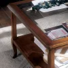 Tavolino Quadrato da Salotto con Piano in Vetro Made in Italy - Tepeyoti