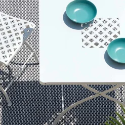 Tavolino Quadrato Pieghevole da Esterno in Acciaio Zincato Made in Italy - Selvaggia