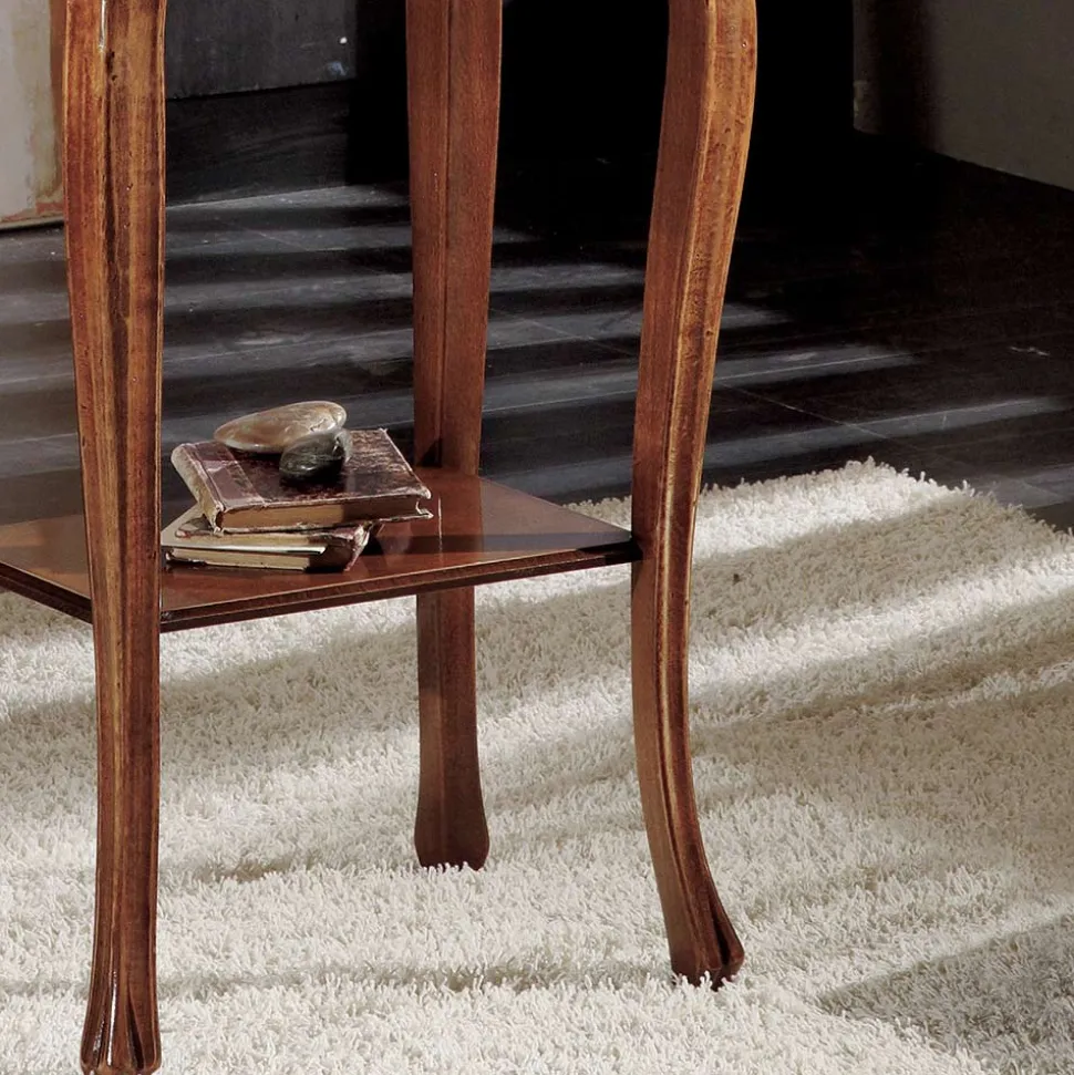 Tavolino Rettangolare da Salotto con Gambe in Faggio Made in Italy - Ermes