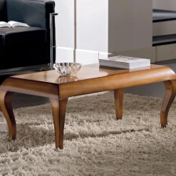 Tavolino Rettangolare da Soggiorno in Legno Ciliegio Patinato Made in Italy - Ares