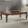 Tavolino Rettangolare da Soggiorno in Legno Noce Patinato Made in Italy - Afrodite
