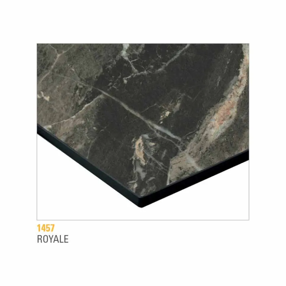 Tavolino Salotto in Metallo Verniciato con Piano in Hpl Made in Italy - Numbo