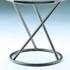 Tavolino Salotto in Vetro Temperato con Base in Acciaio Made in Italy - Pegaso