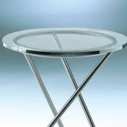 Tavolino Salotto in Vetro Temperato con Base in Acciaio Made in Italy - Pegaso