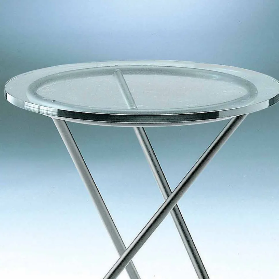 Tavolino Salotto in Vetro Temperato con Base in Acciaio Made in Italy - Pegaso