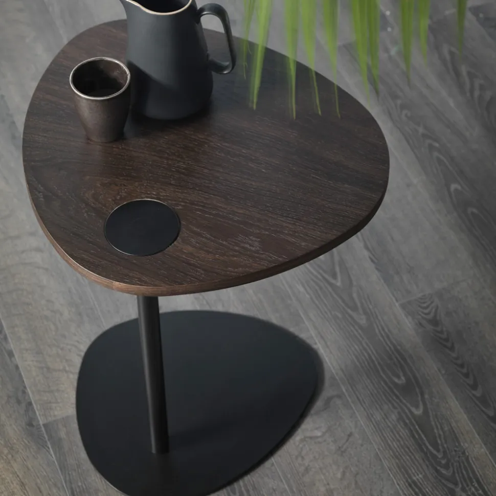 Tavolino Soggiorno in Metallo e Piano in Legno, Design di Lusso - Yassine