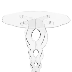Tavolino Tondo da Caffè in Plexiglass Trasparente 2 Dimensioni - Fosforo