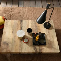 Tavolino Trasformabile di Design in Legno e Metallo Nero Made in Italy - Niverio