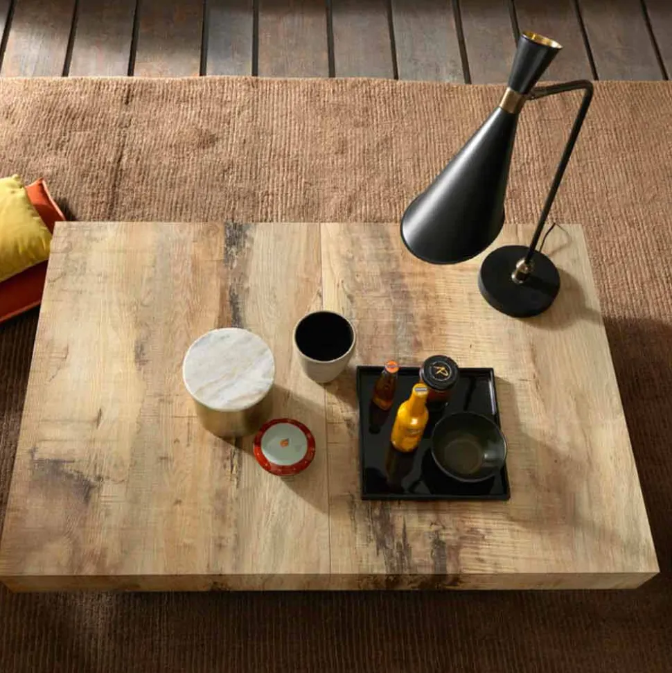 Tavolino Trasformabile di Design in Legno e Metallo Nero Made in Italy - Niverio