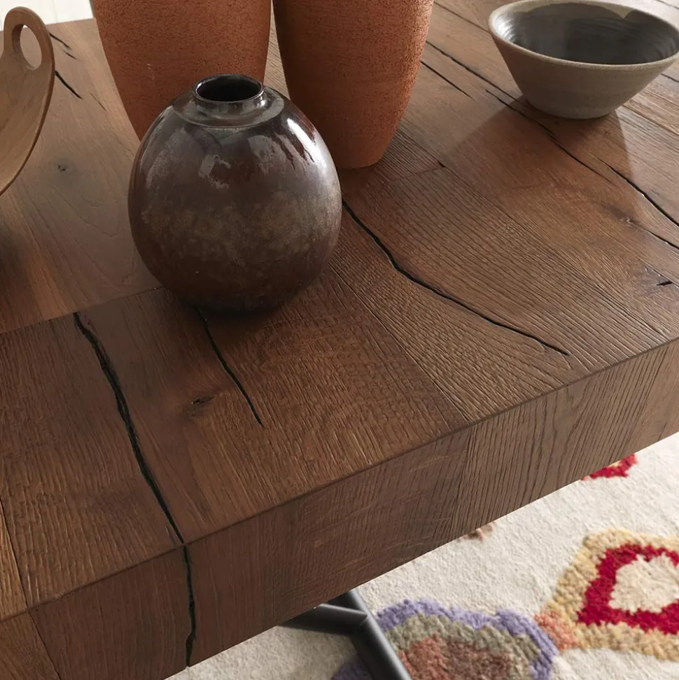 Tavolino Trasformabile in Tavolo Metallo e Legno Made in Italy - Polaris