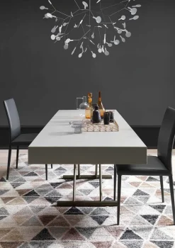 Tavolino Trasformabile Moderno con Piano Effetto Malta Made in Italy - Patroclo