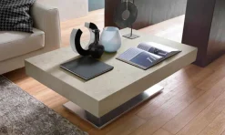 Tavolino Trasformabile Moderno con Piano Effetto Malta Made in Italy - Salomon