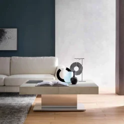 Tavolino Trasformabile Moderno con Piano Effetto Malta Made in Italy - Salomon