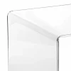 Tavolino trasparente design moderno 50x50cm Terry Big, made in Italy