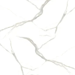 Tavolino Tulip Eero Saarinen H 41 in Ceramica Calacatta Michelangelo - Scarlet
