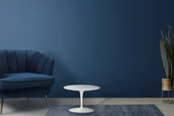 Tavolino Tulip Eero Saarinen H 39 con Piano in Laminato Liquido Bianco Made in Italy - Scarlet