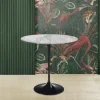 Tavolino Tulip Eero Saarinen H 52 Ovale in Marmo Arabescato Realizzato in Italia - Scarlet
