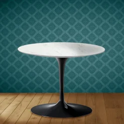 Tavolino Tulip Eero Saarinen H 41 in Ceramica Salina Made in Italy - Scarlet