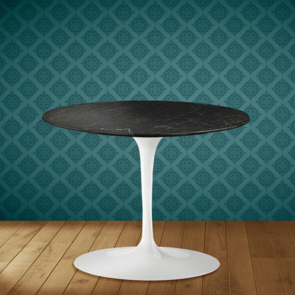 Tavolino Tulip Eero Saarinen H 41 in Ceramica Somnia Made in Italy - Scarlet